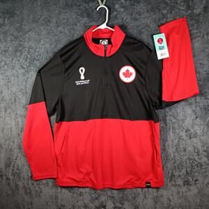 FIFA World Cup Pullover Shirt Extra Large Red Black Canada Qatar Official